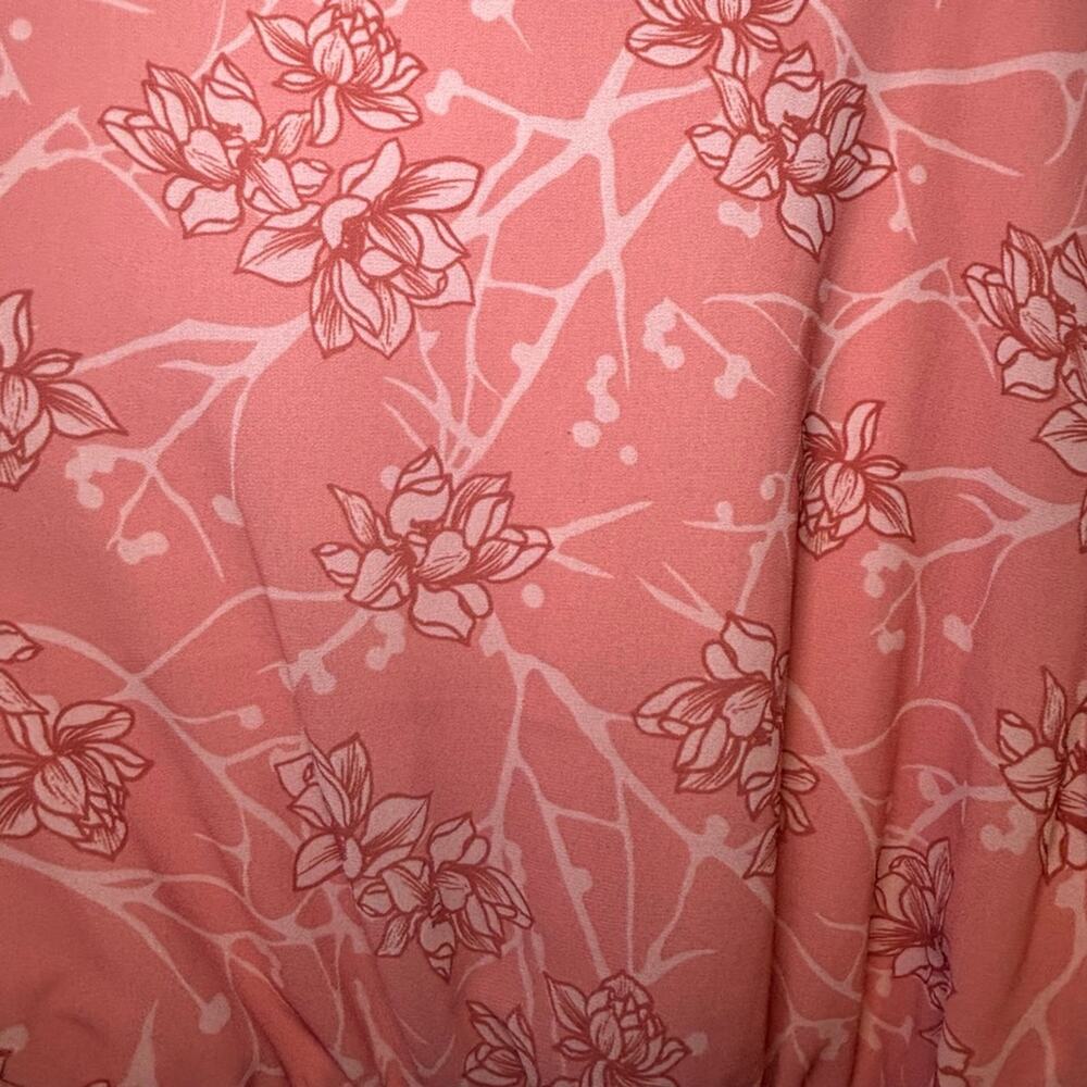 Women's Flying Tomato Pink White Floral Long Sleeve Dress M - Picture 2 of 8